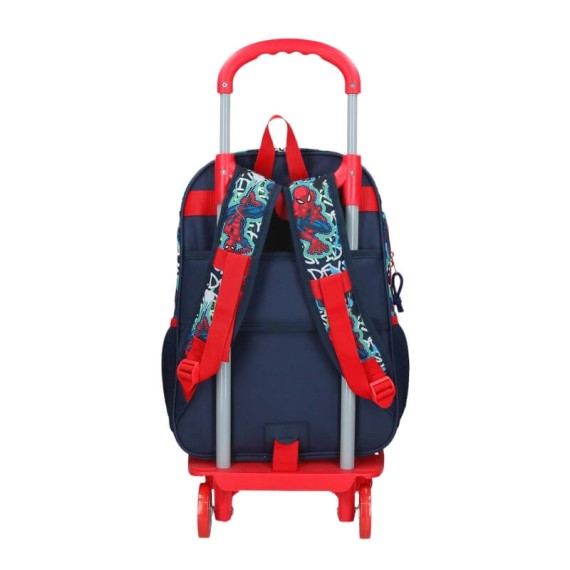 Mochila Adap. 40Cm c/ Carro Gravity of SPIDERMAN Azul Marinho | Ref. 186.42623V1