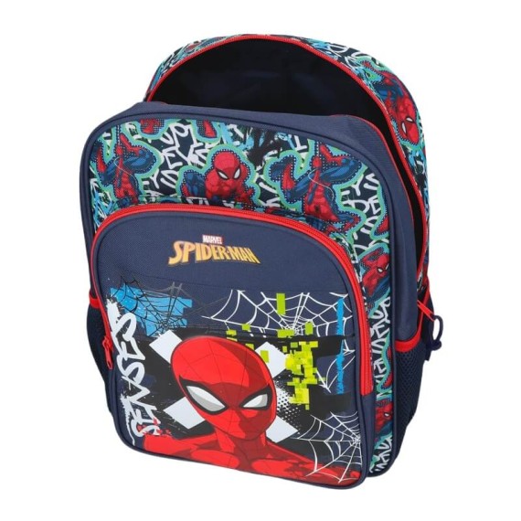 Mochila Adap. 40Cm c/ Carro Gravity of SPIDERMAN Azul Marinho | Ref. 186.42623V1