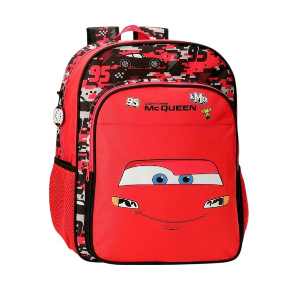 Mochila Escolar 40cm Adap. CARS McQueen Red Vermelha | Ref. 186.42123F1