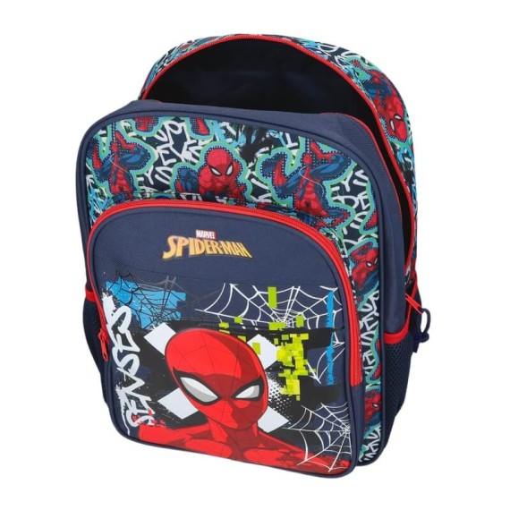 Mochila Escolar Adap. 40Cm Gravity of SPIDERMAN Azul Marinho | Ref. 186.42623F1