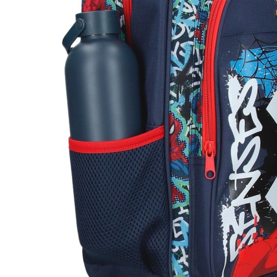 Mochila Escolar Adap. 40Cm Gravity of SPIDERMAN Azul Marinho | Ref. 186.42623F1