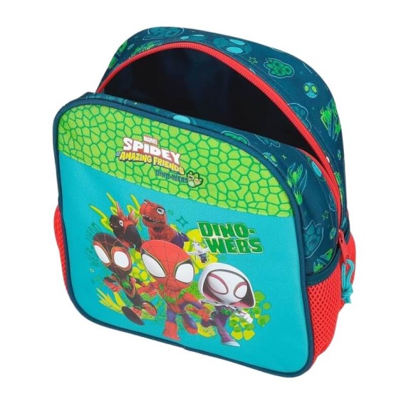 Mochila Pré-Escolar Adap. 25cm SPIDEY Dino-Webs Azul Marinho | Ref. 186.42220F1