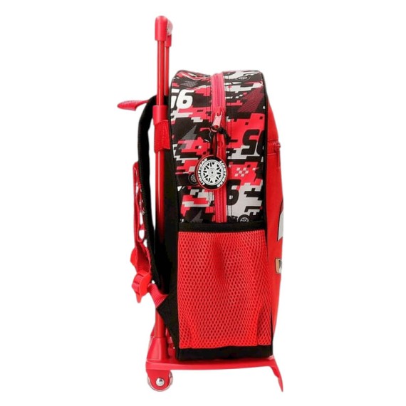 Mochila Pré-Escolar 33cm Adap. c/ Carro CARS McQueen Red Vermelha | Ref. 186.42122V1