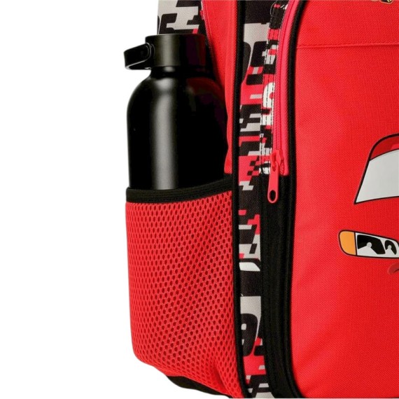 Mochila Pré-Escolar 33cm Adap. c/ Carro CARS McQueen Red Vermelha | Ref. 186.42122V1