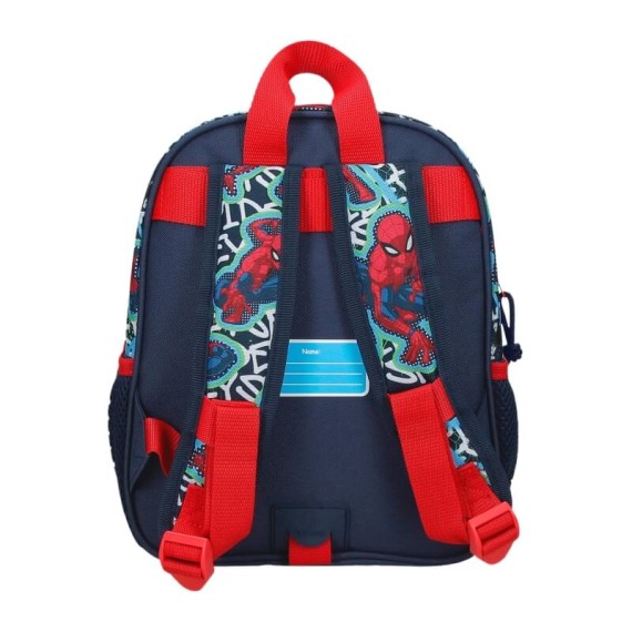 Mochila Pré-Escolar Adap. 28Cm Gravity of SPIDERMAN Azul Marinho | Ref. 186.42621F1