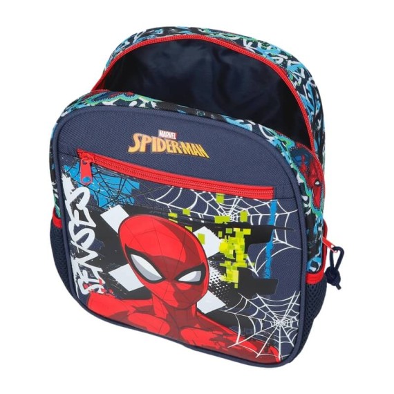 Mochila Pré-Escolar Adap. 28Cm Gravity of SPIDERMAN Azul Marinho | Ref. 186.42621F1