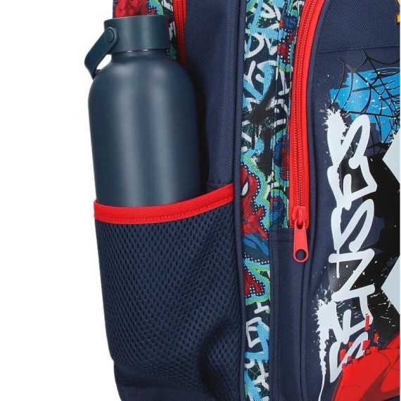 Mochila Pré-Escolar Adap. 28Cm Gravity of SPIDERMAN Azul Marinho | Ref. 186.42621F1