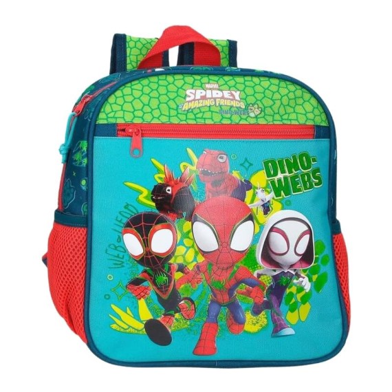 Mochila Pré-Escolar Adap. 28cm SPIDEY Dino-Webs Azul Marinho | Ref. 186.42221F1