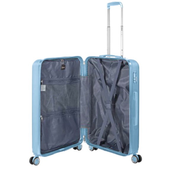 BENZI Mala de Viagem / Trolley Grande 78cm 4R BZ5910 Azul Claro | Ref. 288.BZ5910AZC