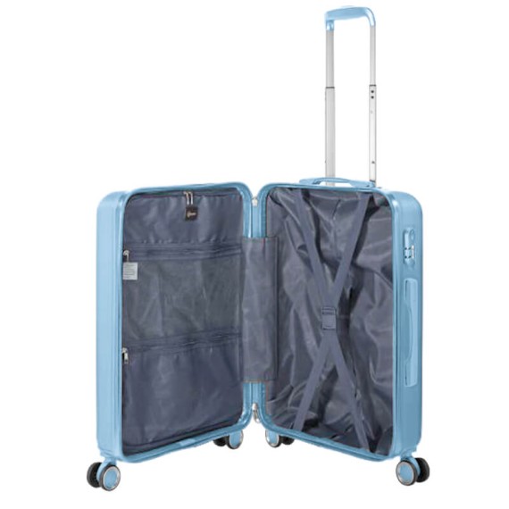 BENZI Mala de Viagem / Trolley Médio 68cm 4R BZ5910 Azul Claro | Ref. 288.BZ5910AZB