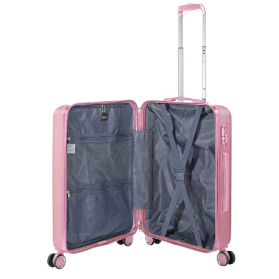 BENZI Mala de Viagem / Trolley Médio 68cm 4R BZ5910 Rosa | Ref. 288.BZ5910RB