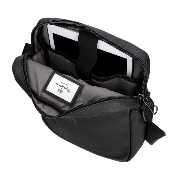 Bolsa de Tiracolo para Tablet PEPE JEANS Berwick Preta | Ref. 186.7475641