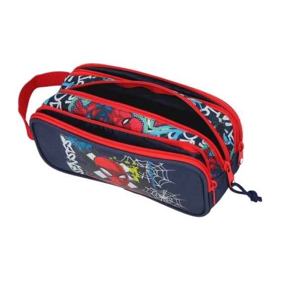 Estojo Escolar 3 Compartimentos Gravity of SPIDERMAN Azul Marinho | Ref. 186.4264711