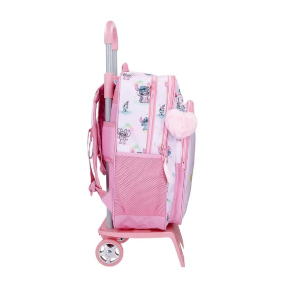 Mochila Adap. 40Cm 2C c/ Carro STITCH You & Me Malva, Modelo: Mochila 40cm 2C + Carro, Cor: Malva, 2 image