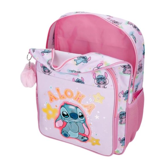 Mochila Adap. 40Cm c/ Carro STITCH You & Me Malva, Modelo: Mochila 40cm + Carro, Cor: Malva, 4 image