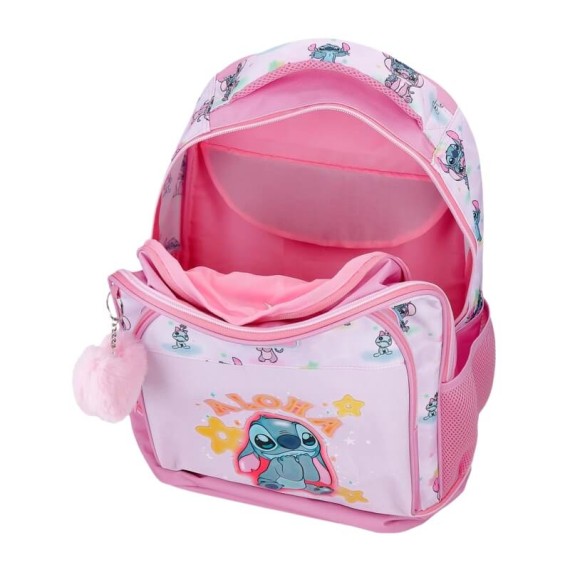 Mochila Escolar Compacta 2R STITCH You & Me Malva, Modelo: Mochila Compacta, Cor: Malva, 4 image