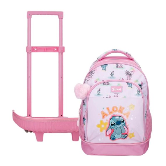 Mochila Escolar Compacta 2R STITCH You & Me Malva, Modelo: Mochila Compacta, Cor: Malva, 5 image