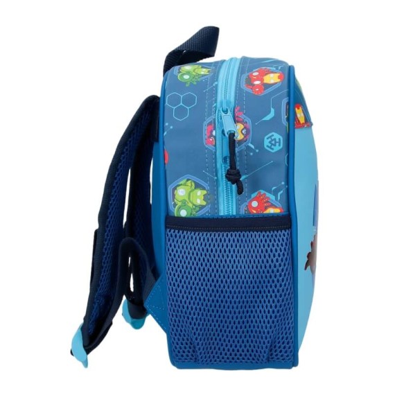 Mochila Pré-Escolar Adap. 25Cm IRON MAN Friends Azul | Ref. 186.43720F1