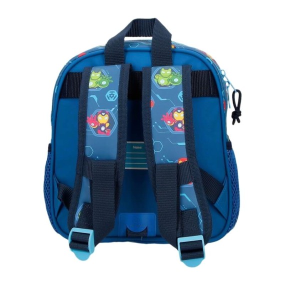 Mochila Pré-Escolar Adap. 25Cm IRON MAN Friends Azul | Ref. 186.43720F1