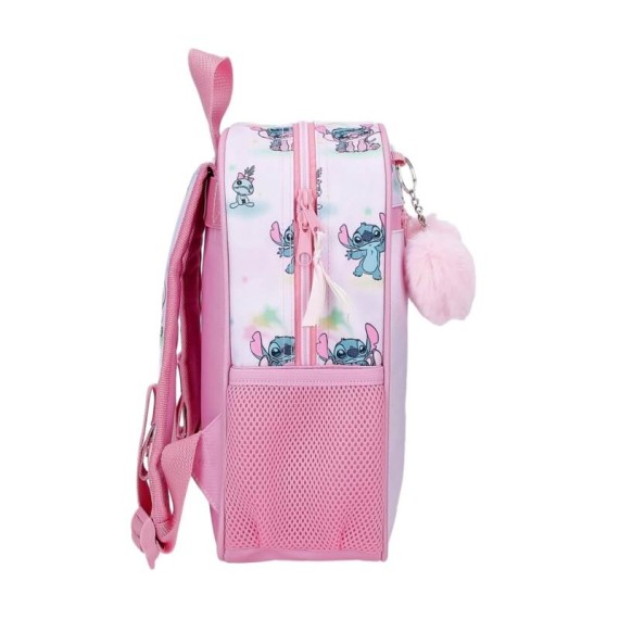 Mochila Pré-Escolar Adap. 28Cm STITCH You & Me Malva | Ref. 186.43521F1