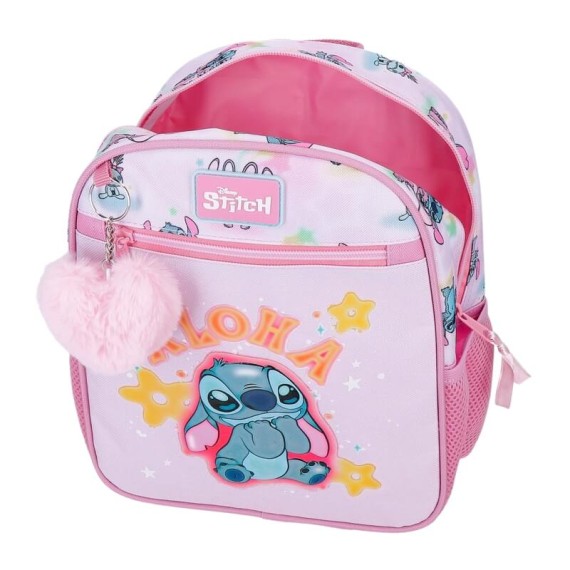 Mochila Pré-Escolar Adap. 33Cm STITCH You & Me Malva, Modelo: Mochila 33cm Adap., Cor: Malva, 4 image