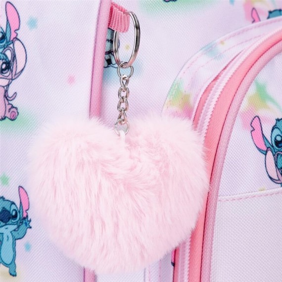 Mochila Pré-Escolar Adap. 33Cm STITCH You & Me Malva, Modelo: Mochila 33cm Adap., Cor: Malva, 8 image