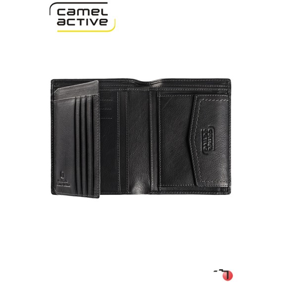 Camel Active Carteira Porta-Notas Vertical com Porta-Moedas CUBA Preta | Ref. 9122270660
