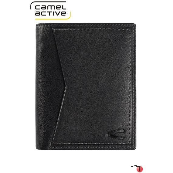Camel Active Carteira Porta-Notas Vertical com Porta-Moedas CUBA Preta | Ref. 9122270660