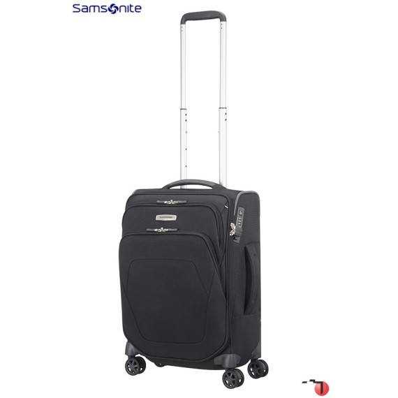 Samsonite Trolley de Cabine 55cm com 4 Rodas Lenght SPARK SNG Preto | Ref. 9265N00309