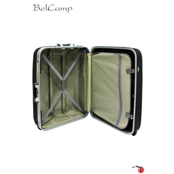 Trolley de Viagem Cabine com 4 rodas Spinner 55 cm Preto BelCamp - ref. 02.223/1P-1