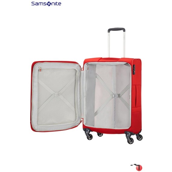 SAMSONITE Mala de Viagem / Trolley Grande 78cm 4 Rodas Exp. Base Boost Vermelha | Ref. 9238N00500