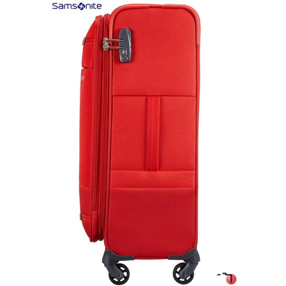 SAMSONITE Mala de Viagem / Trolley Médio 66cm 4 Rodas Exp. Base Boost Vermelha | Ref. 9238N00400