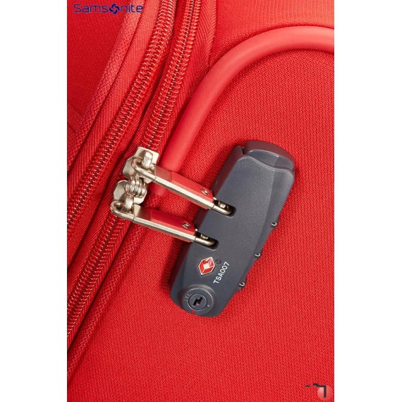 SAMSONITE Mala de Viagem / Trolley Médio 66cm 4 Rodas Exp. Base Boost Vermelha | Ref. 9238N00400