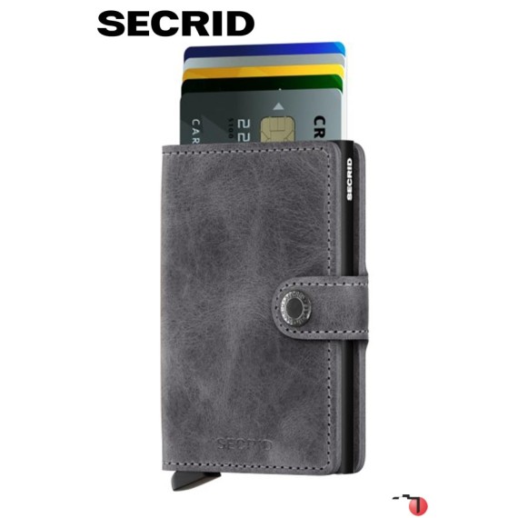 Secrid MINIWALLET Vintage Grey-Black | Ref. 297.MV-CI-P