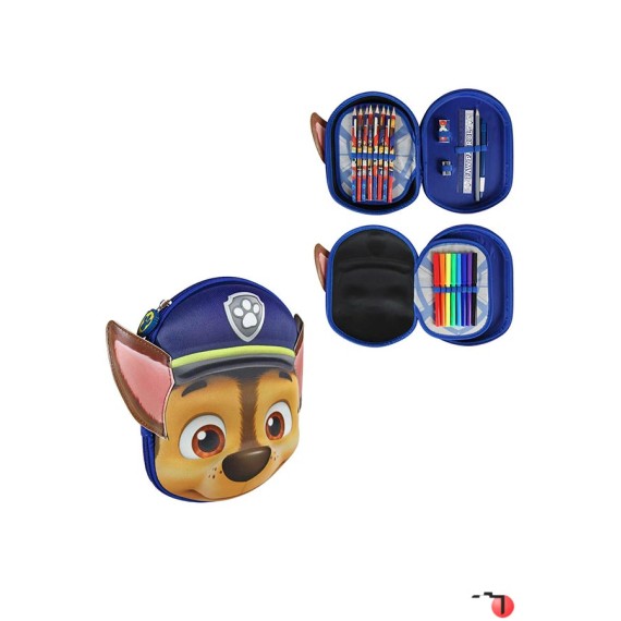 Estojo Escolar 21 Pcs Patrula Pata PWB Azul - Ref. 299.2700000205