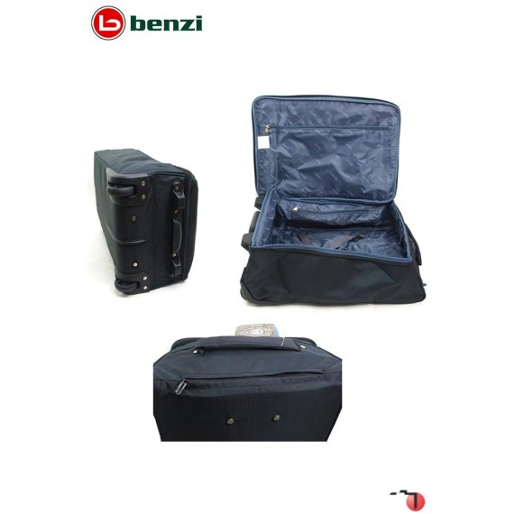 Benzi Mala de Cabine / Trolley Dobrável 51cm 2 Rodas Upright Preta | Ref. 288.BZ502701