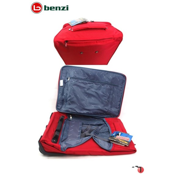 Benzi Mala de Cabine / Trolley Dobrável 51cm 2 Rodas Upright Vermelha | Ref. 288.BZ502721