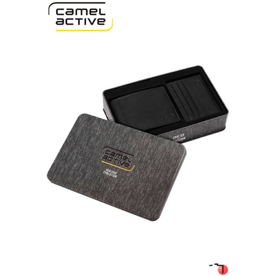 Camel Active Conjunto Carteira e Porta-Cartões THOMPSON Preto - Ref. 9125770160(1)