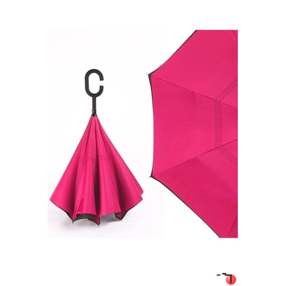 Guarda-Chuva Dobrável Invertido Unisexo Rosa RST - Ref. 285.F705ROSA-1