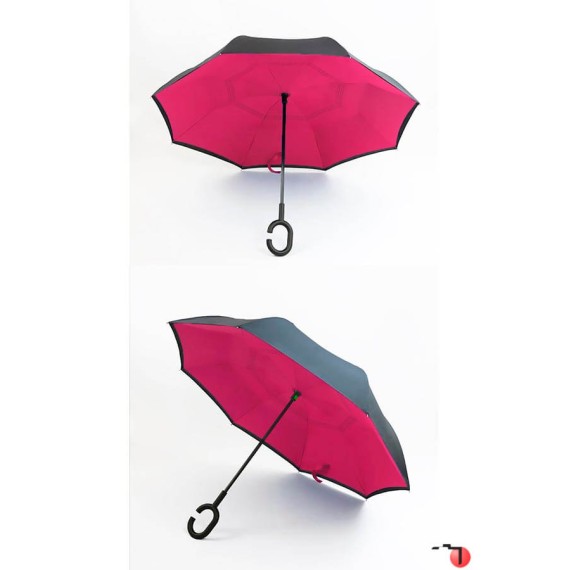 Guarda-Chuva Dobrável Invertido Unisexo Rosa RST - Ref. 285.F705ROSA-5