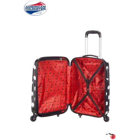 Trolley de Viagem Cabine com 4 rodas Spinner 55 cm Minnie Dots Alfawist 2.0 Disney American Tourister - Ref. 9219C01909-1