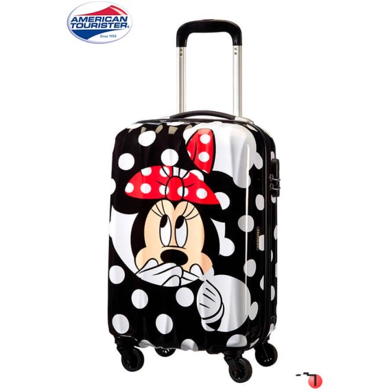 Trolley de Viagem Cabine com 4 rodas Spinner 55 cm Minnie Dots Alfawist 2.0 Disney American Tourister - Ref. 9219C01909-2