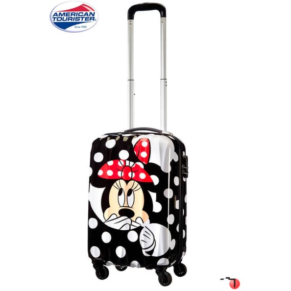 Trolley de Viagem Cabine com 4 rodas Spinner 55 cm Minnie Dots Alfawist 2.0 Disney American Tourister - Ref. 9219C01909