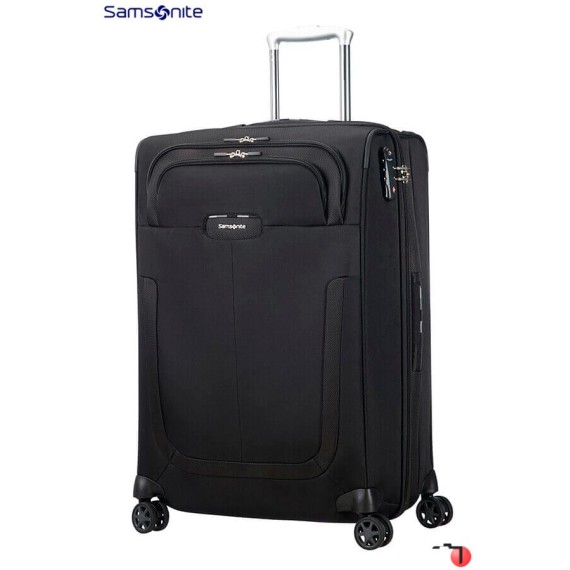 Samsonite Mala/Trolley de Viagem Médio 4 Rodas Spinner 67cm Expansível DUOSPHERE Preto - Ref. 92CC600409-2