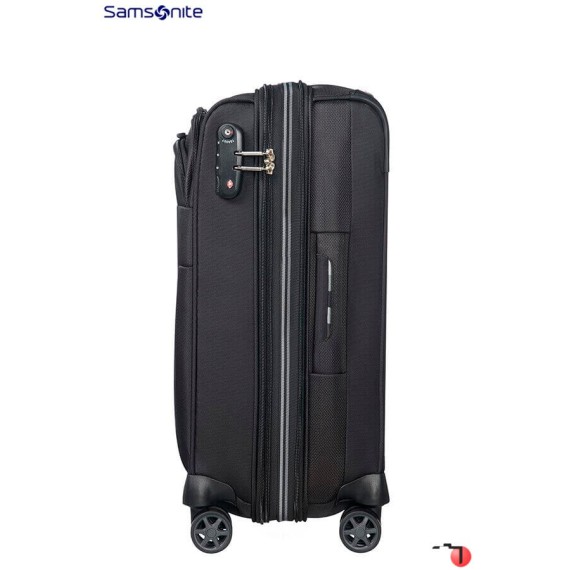 Samsonite Mala/Trolley de Viagem Médio 4 Rodas Spinner 67cm Expansível DUOSPHERE Preto - Ref. 92CC600409-4