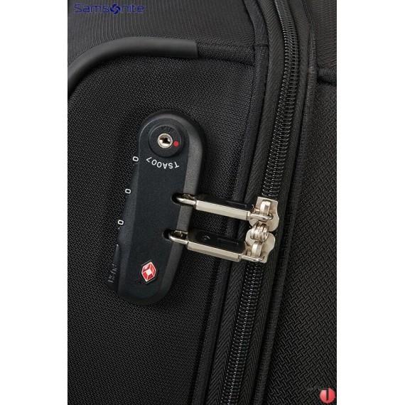 Samsonite Mala/Trolley de Viagem Médio 4 Rodas Spinner 67cm Expansível DUOSPHERE Preto - Ref. 92CC600409-7