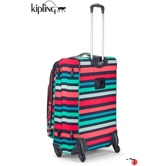 Trolley de Viagem Médio com 4 rodas Spinner 68 cm Expansível Spicy Stripes YOURI Kipling - Ref. 187.K1531721M-1 Trolley de Viagem Médio com 4 rodas Spinner 68 cm Expansível Spicy Stripes YOURI Kipling - Ref. 187.K1531721M-1
