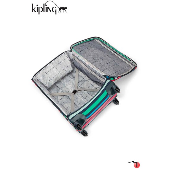 Trolley de Viagem Médio com 4 rodas Spinner 68 cm Expansível Spicy Stripes YOURI Kipling - Ref. 187.K1531721M-2 Trolley de Viagem Médio com 4 rodas Spinner 68 cm Expansível Spicy Stripes YOURI Kipling - Ref. 187.K1531721M-2