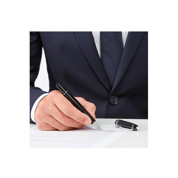 Caneta-tinteiro Montblanc Meisterstück Platinum Line LeGrand (M) Preta | Ref. 238.02851