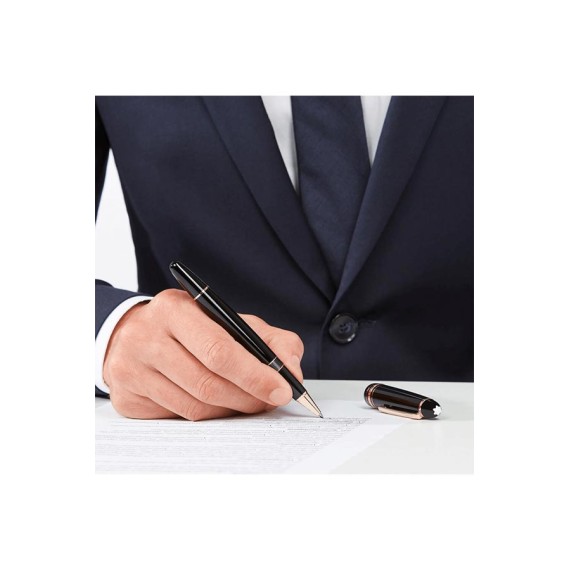 Rollerball Montblanc Meisterstück Red Gold LeGrand Preto | Ref. 238.112672